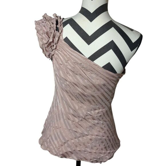 Bebe S Light Pink One Shoulder Top - Picture 4 of 4